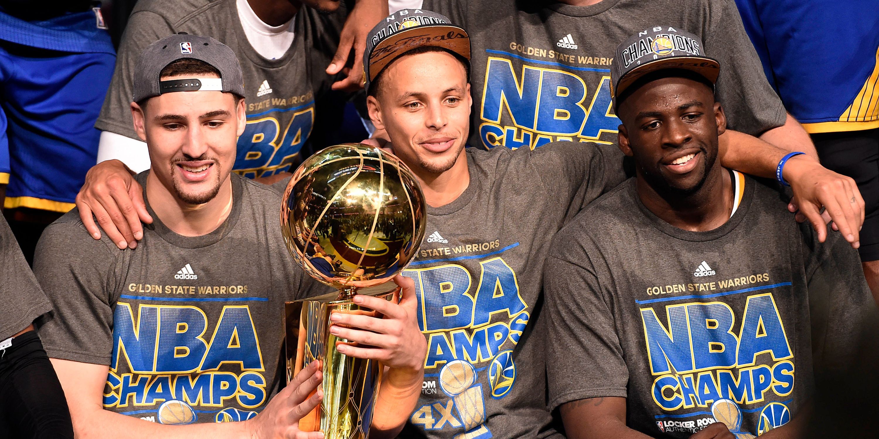 Stephen Curry, Klay Thompson, and Draymond Green