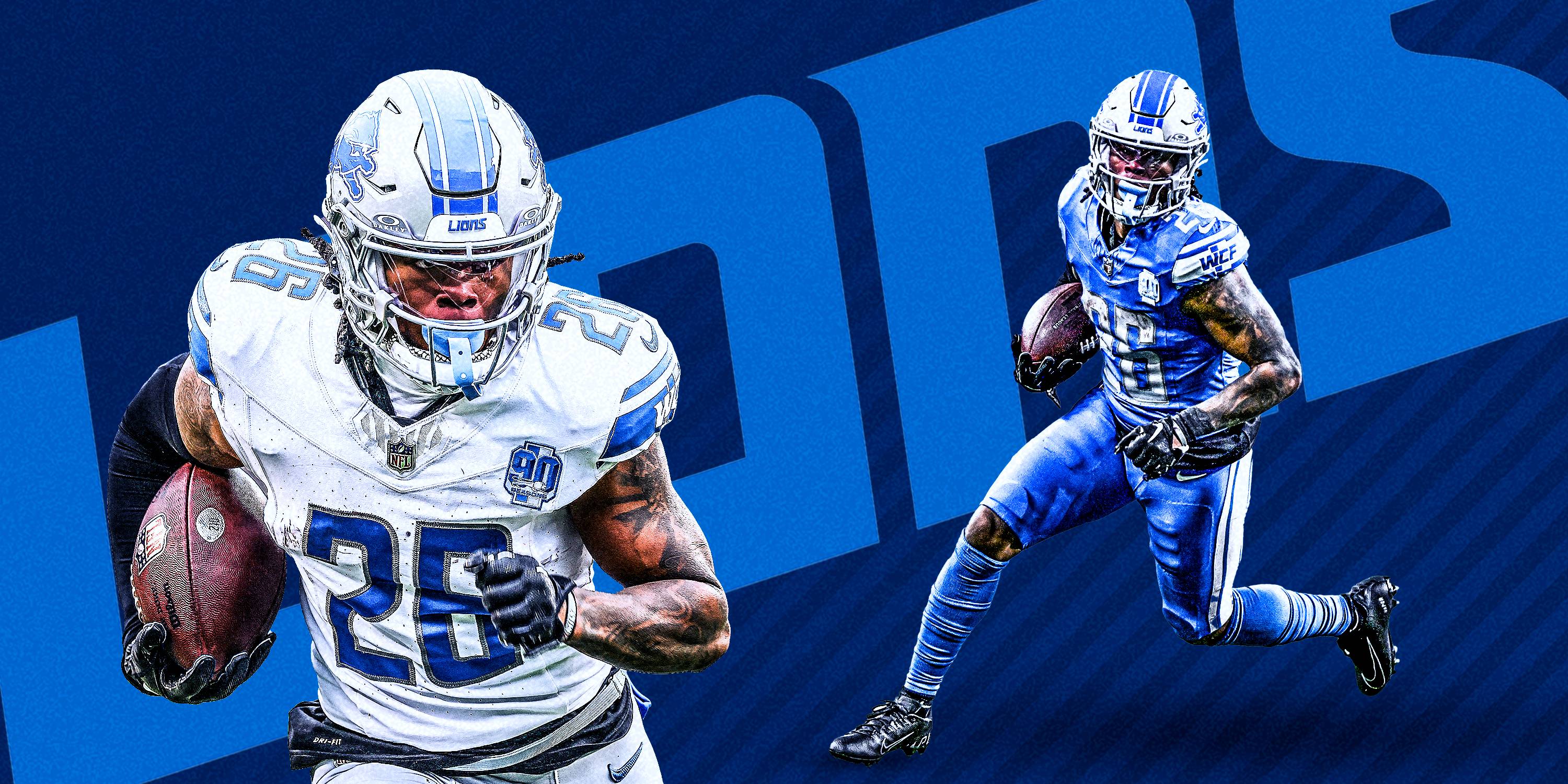 thumbnail image 2 of Youth Jahmyr Gibbs #0 Detroit Lions Vapor Black Sewn Stitched Jersey – NFL 2 of 6