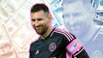 Lionel Messi reacts for Inter Miami.