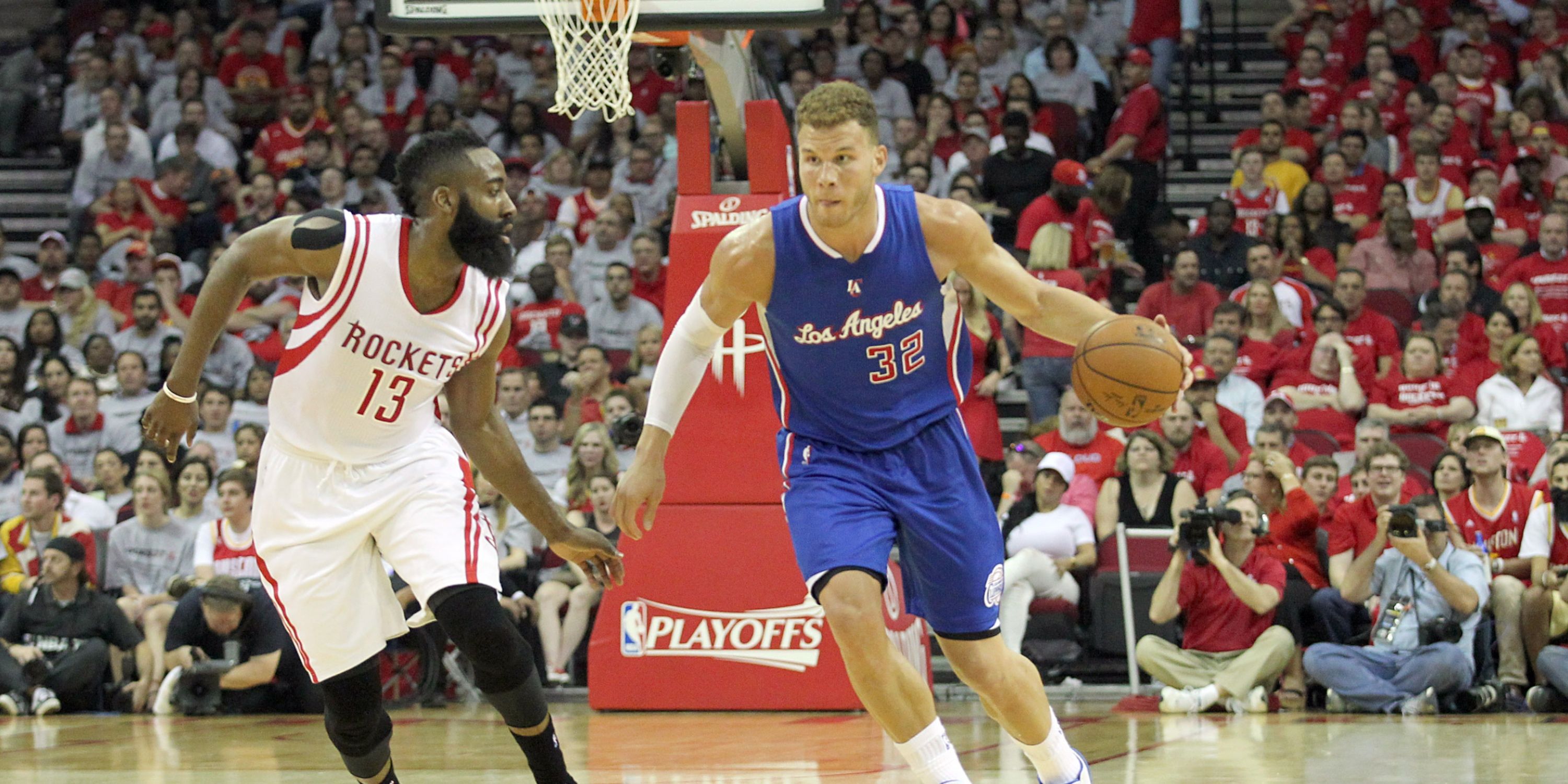 James Harden defending Blake Griffin