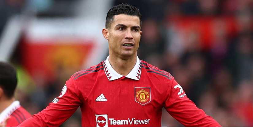 Cristiano Ronaldo looking disappointed.