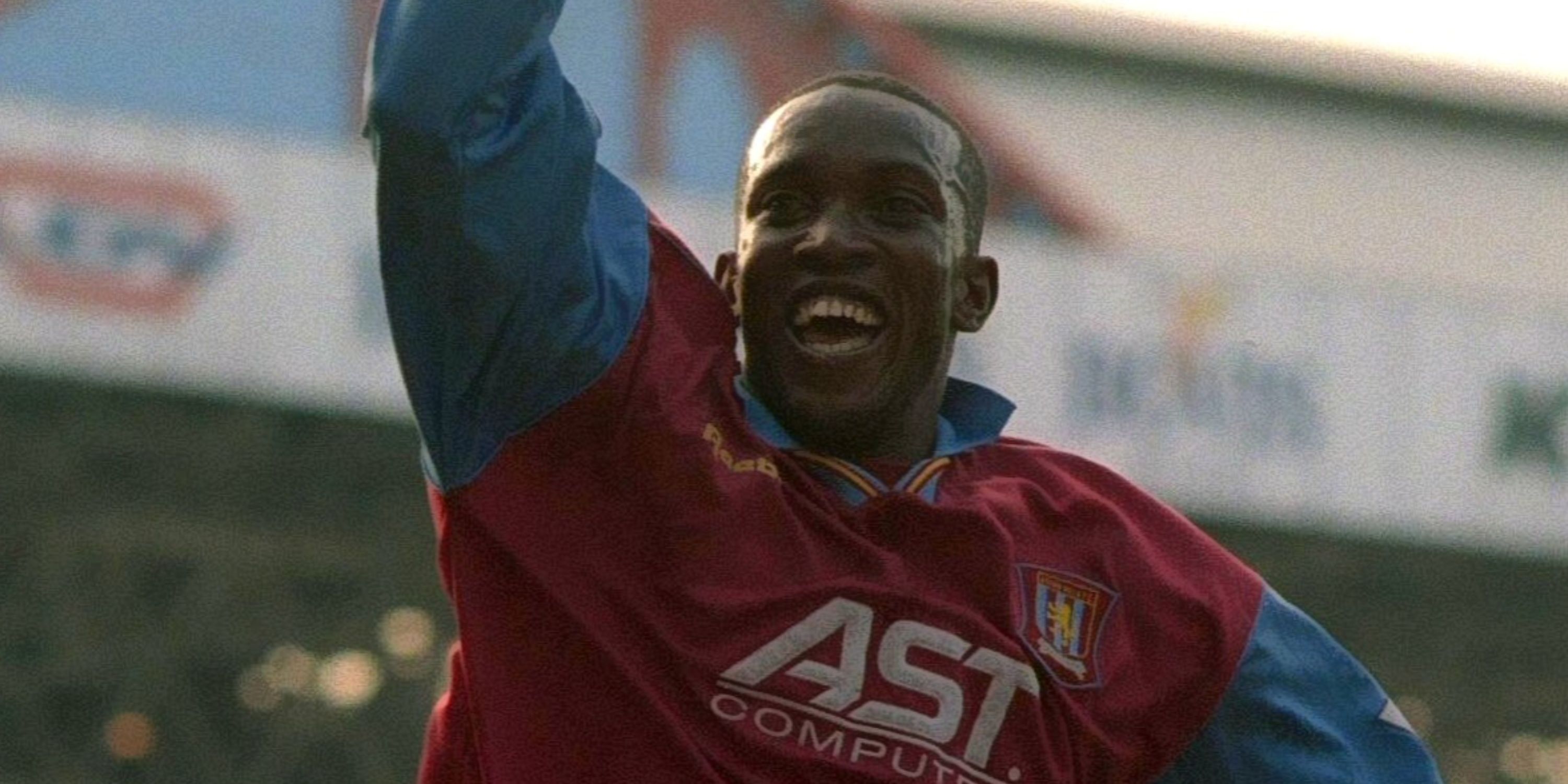 Dwight Yorke of Aston Villa celebrates