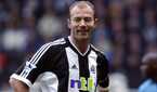 Newcastle's Alan Shearer following his 1st minute goal vs Man City