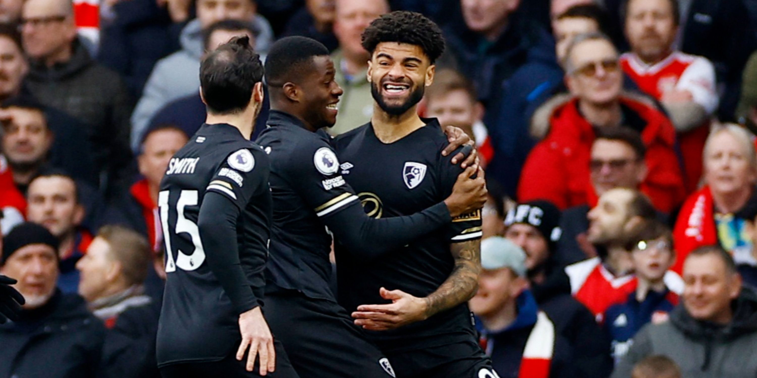 Bournemouth's Philip Billing celebrates scoring vs Arsenal