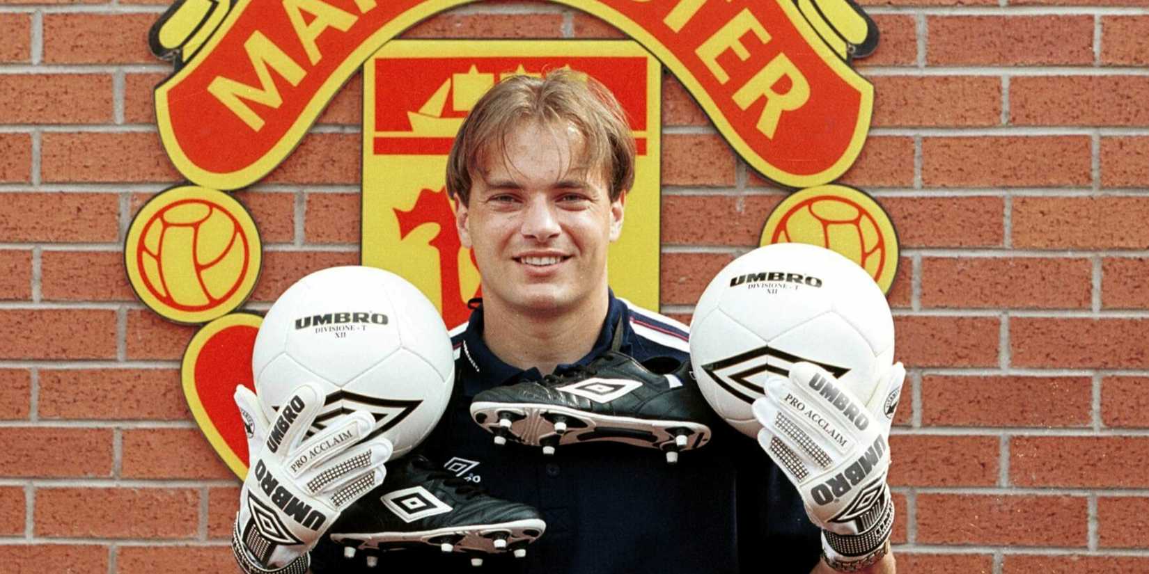 Mark Bosnich of Manchester United launches his new deal with Umbro.