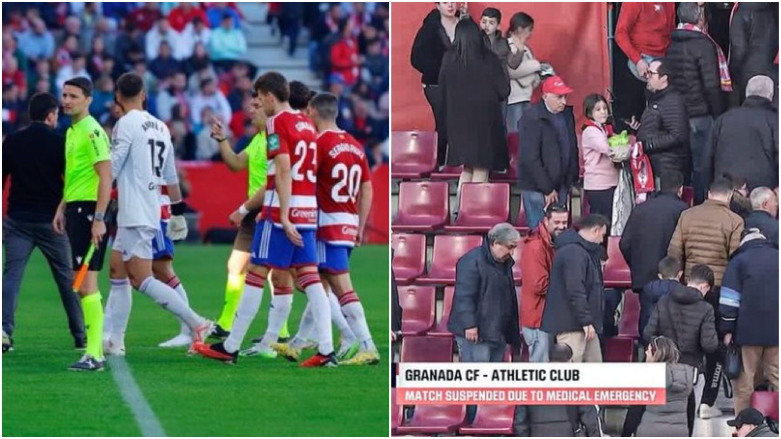 Granada vs Athletic Club suspended after death of a fan in the stadium