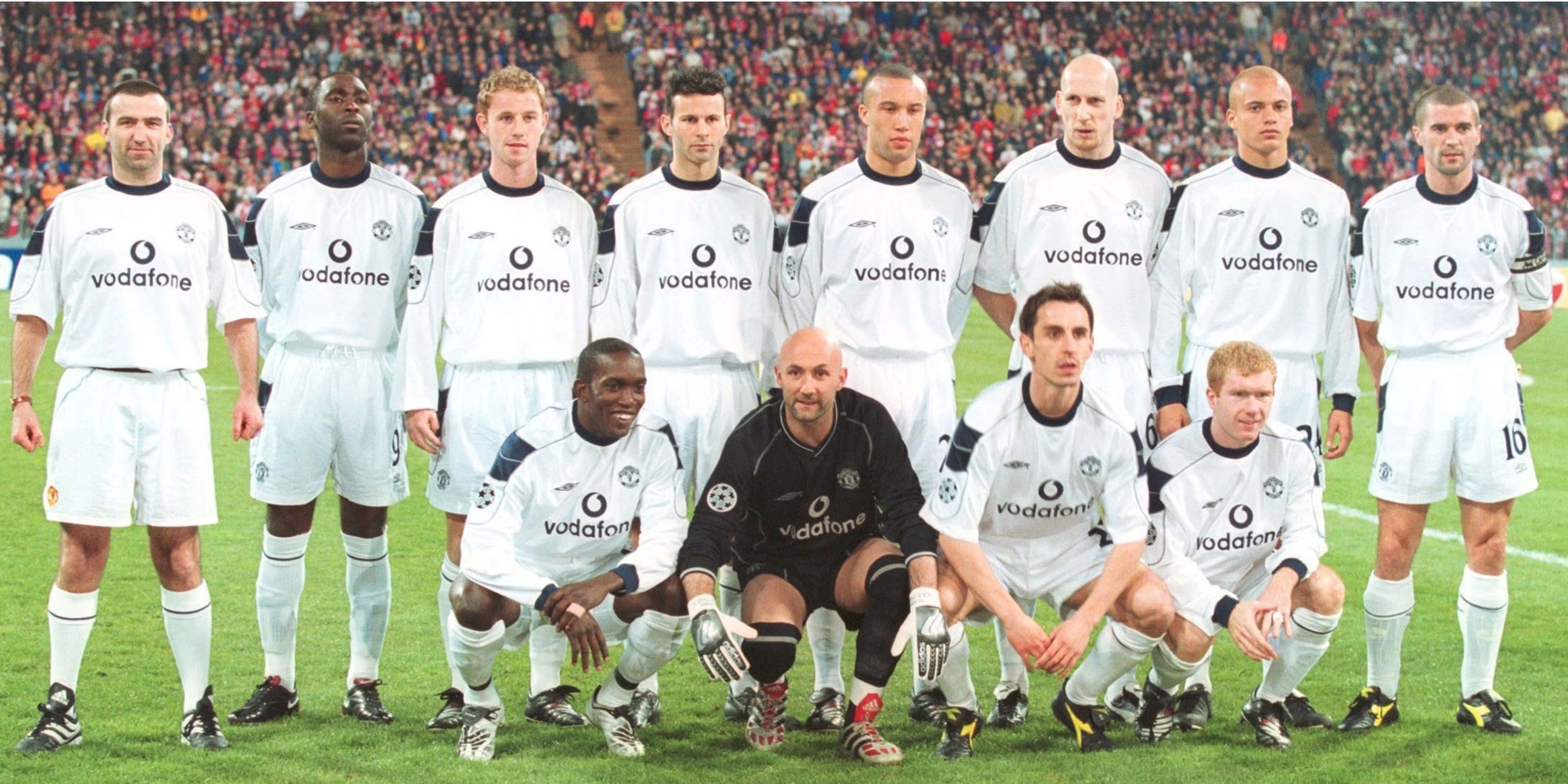 Man Utd fan Karl Power blagged his way into Champions League team photo in 2001