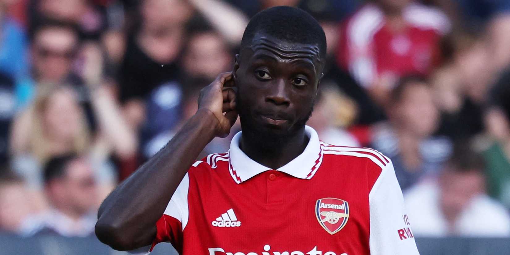 Nicolas Pepe looking confused.