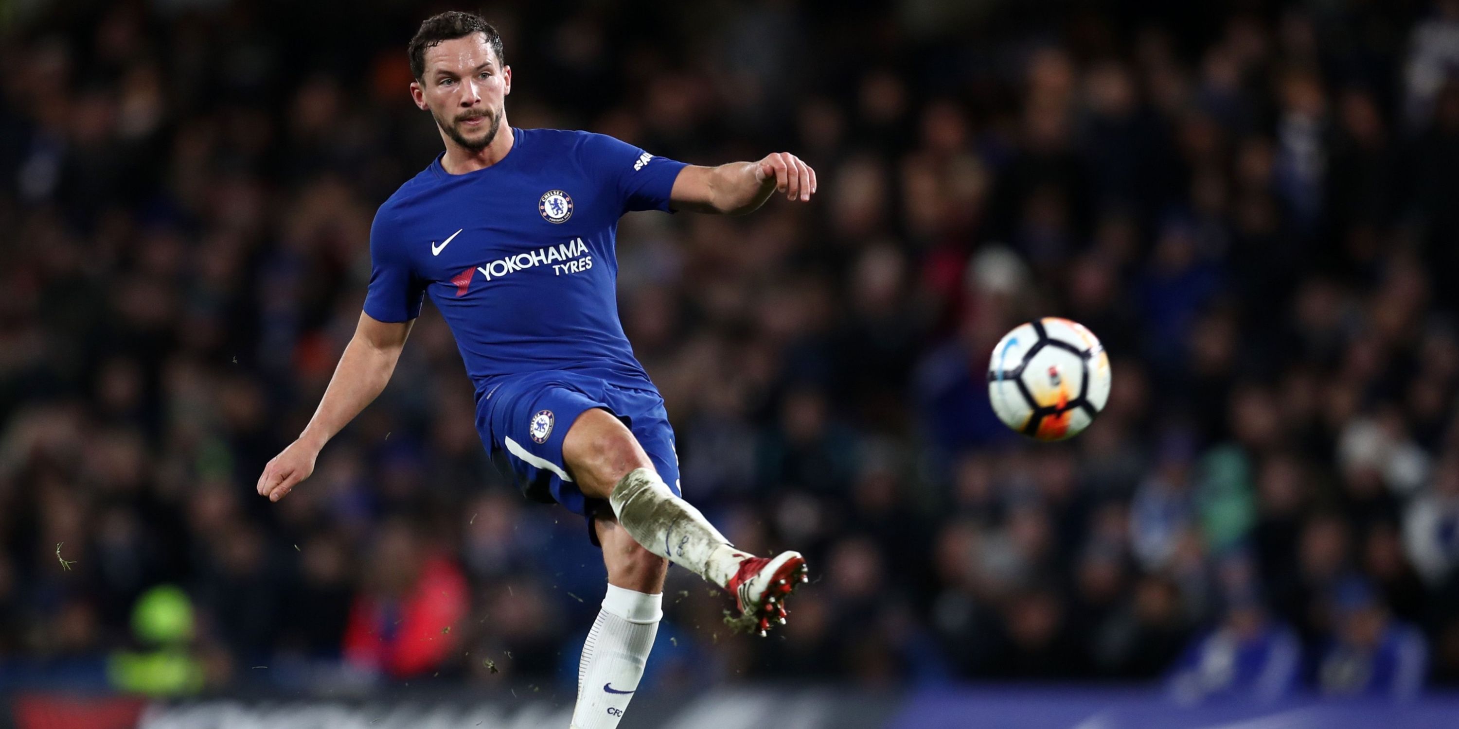 Chelsea Danny Drinkwater strikes the ball.