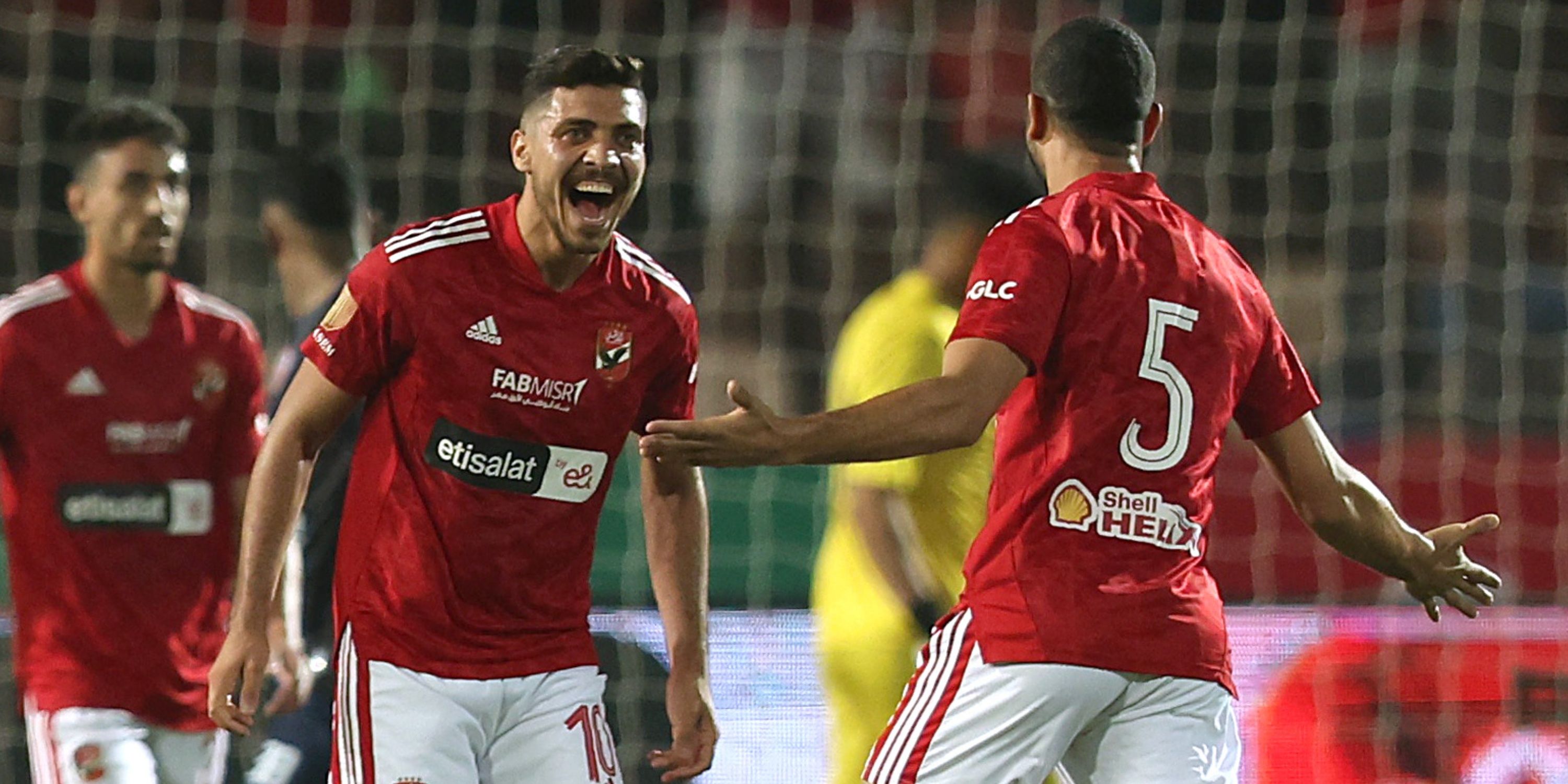 Al Ahly's Mohamed Sherif celebrates scoring