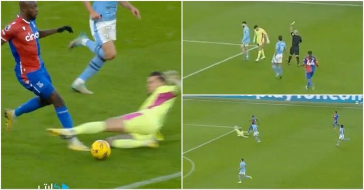 Ederson somehow avoids red card in Man City vs Crystal Palace