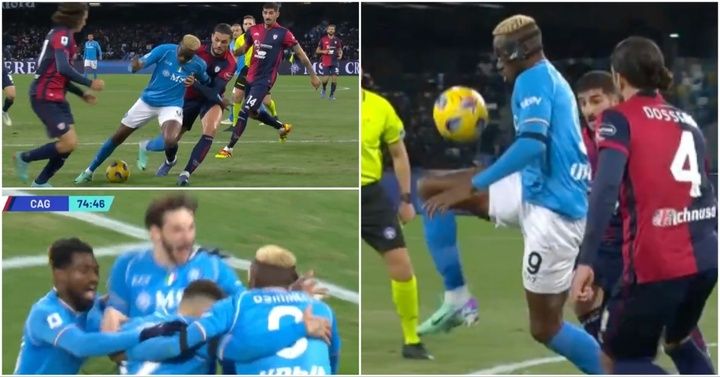 Victor Osimhen pulls off astonishing assist in Napoli 2-1 Cagliari