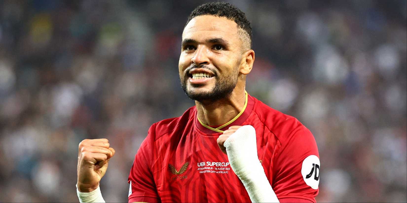 Sevilla striker Youssef En-Nesyri celebrating