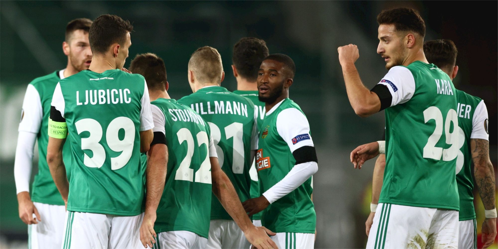 SK Rapid Wien's Dejan Ljubicic celebrates scoring