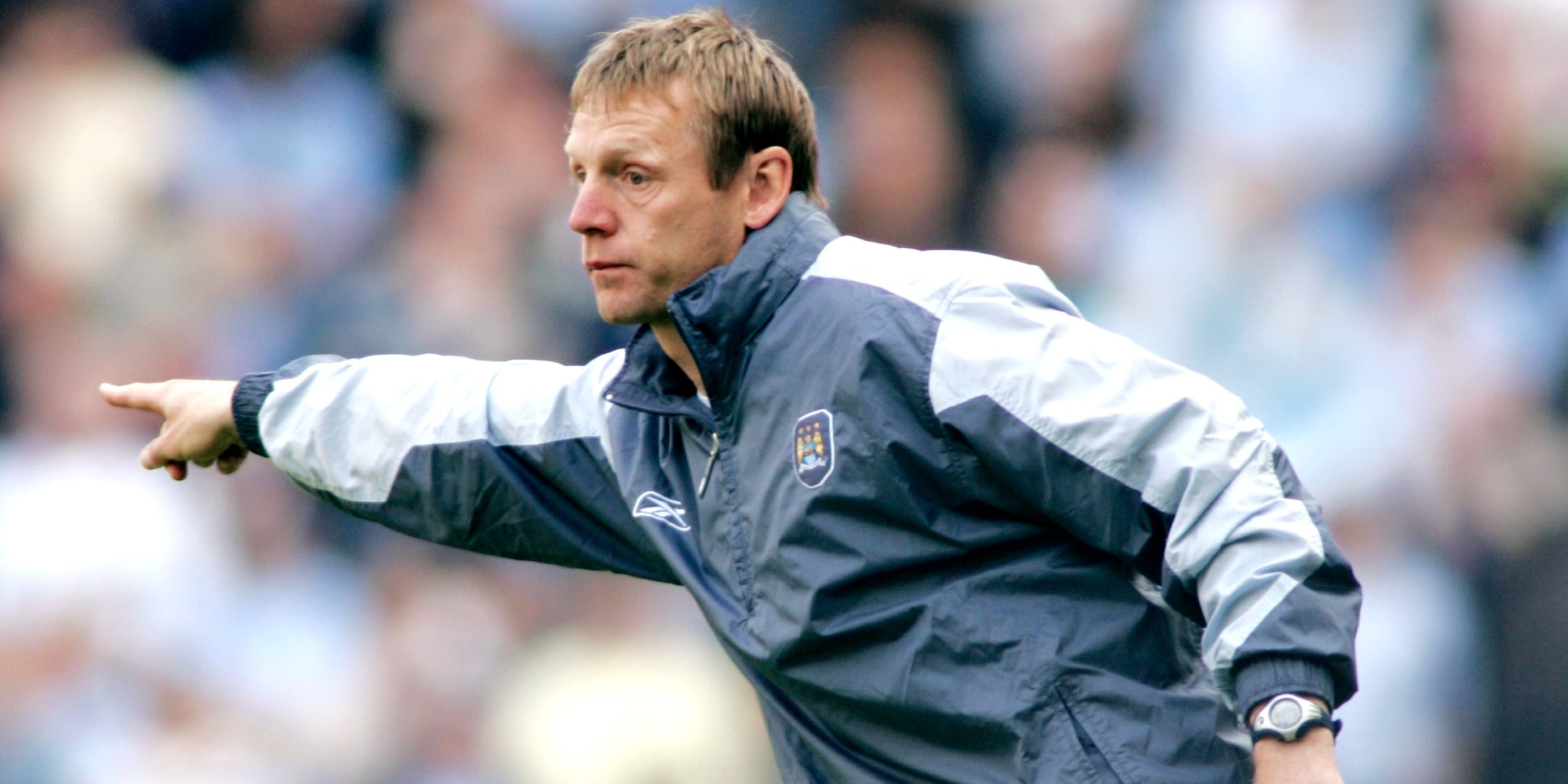 Stuart Pearce on the touchline for Manchester City