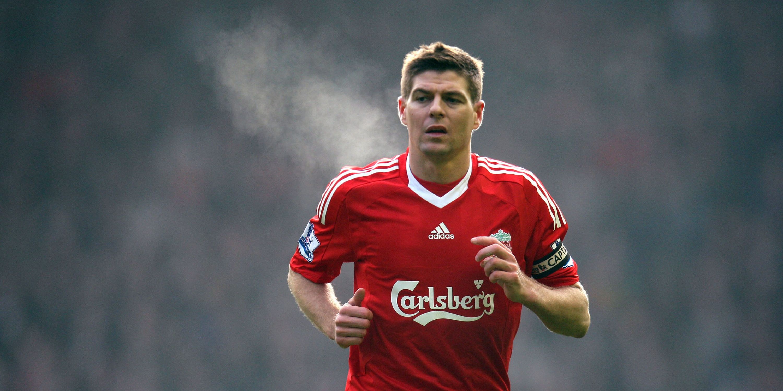 Steven Gerrard in action for Liverpool.