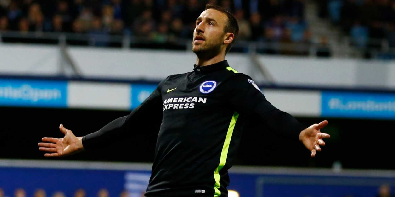 Brighton's Glenn Murray celebrates scoring