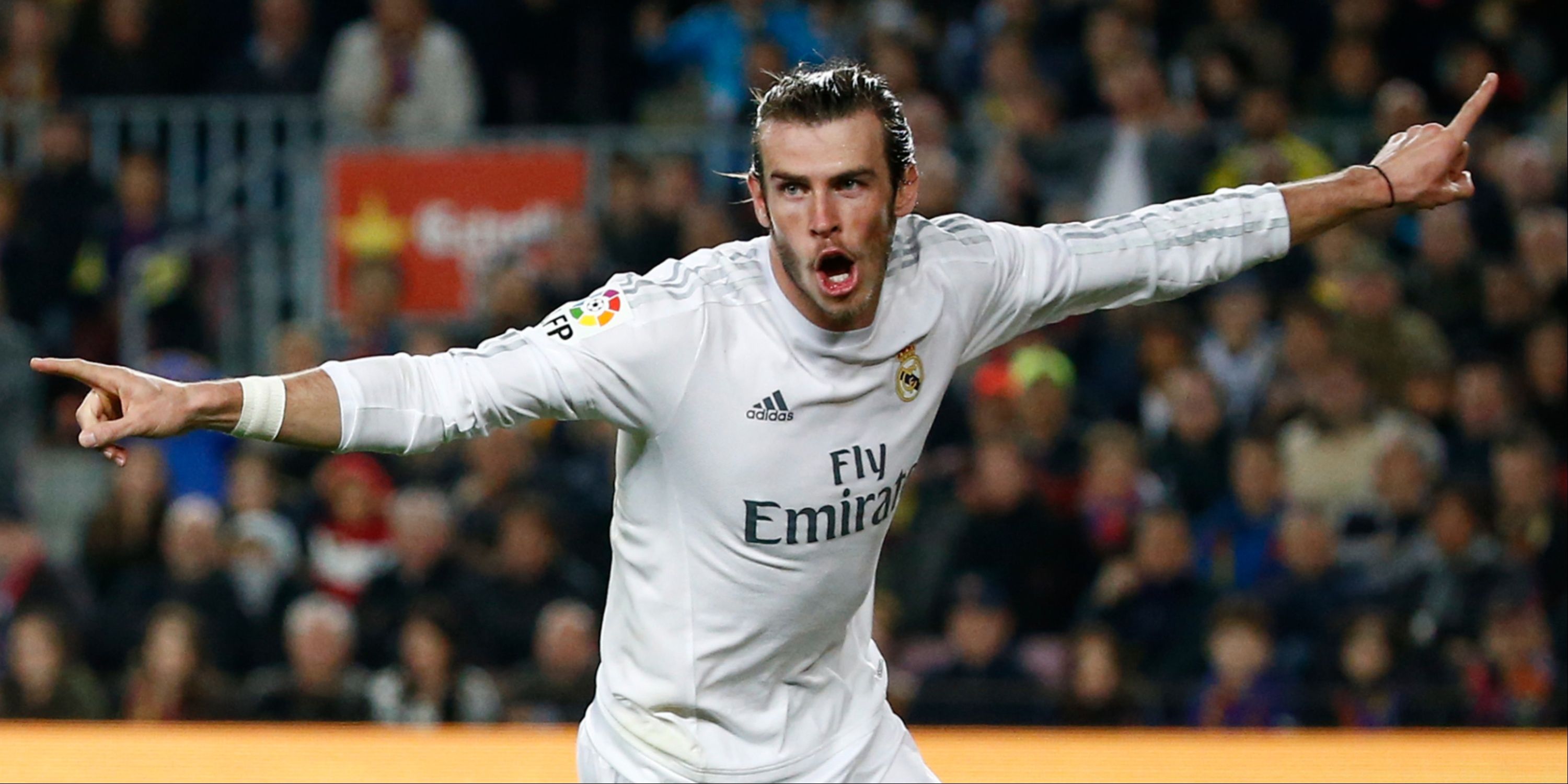 Gareth Bale celebrating for Real Madrid
