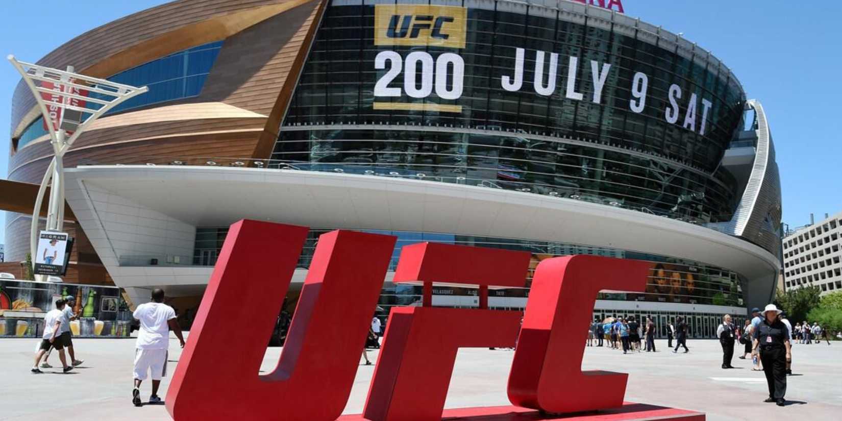 UFC Logo outside the T-Mobile Arena in Las Vegas