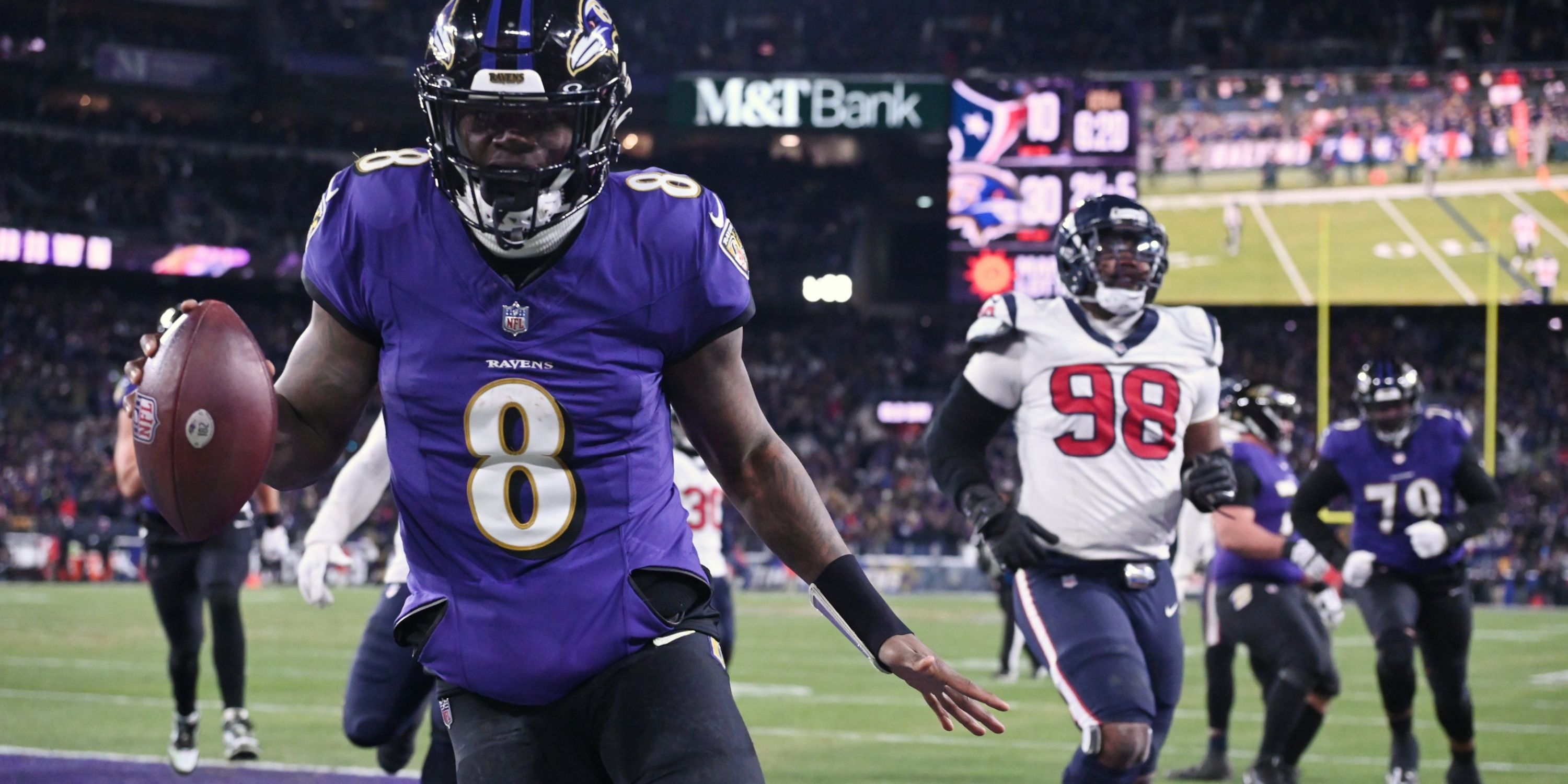 Lamar Jackson, Ravens avoid turnovers in Divisional win over Texans