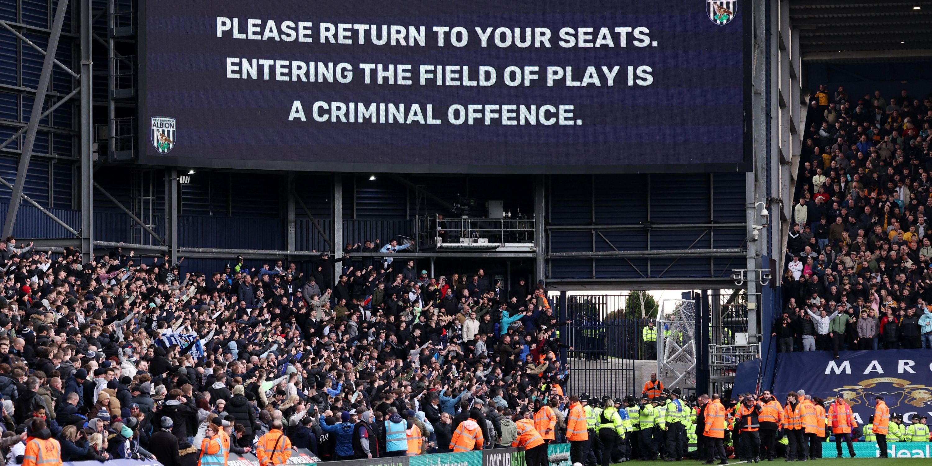 West Brom vs Wolves was suspended following crowd trouble