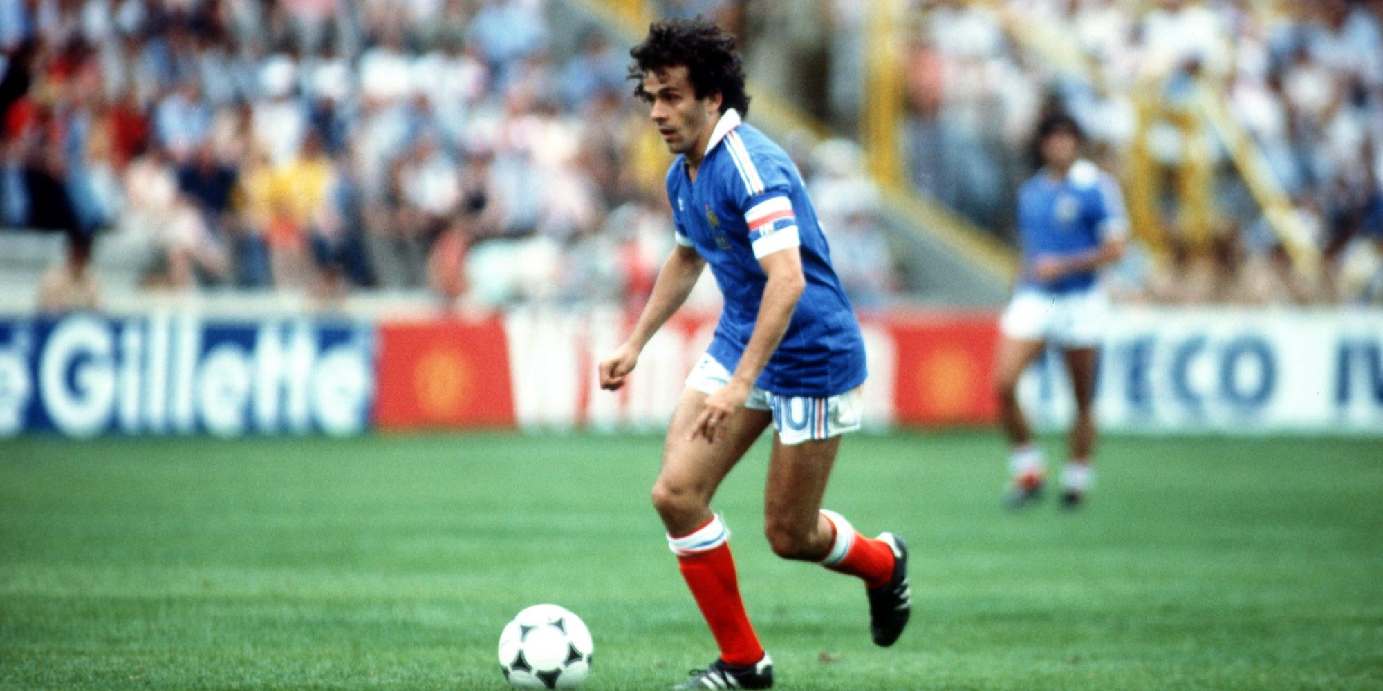 Michel Platini, captain of France, at the 1982 World Cup.