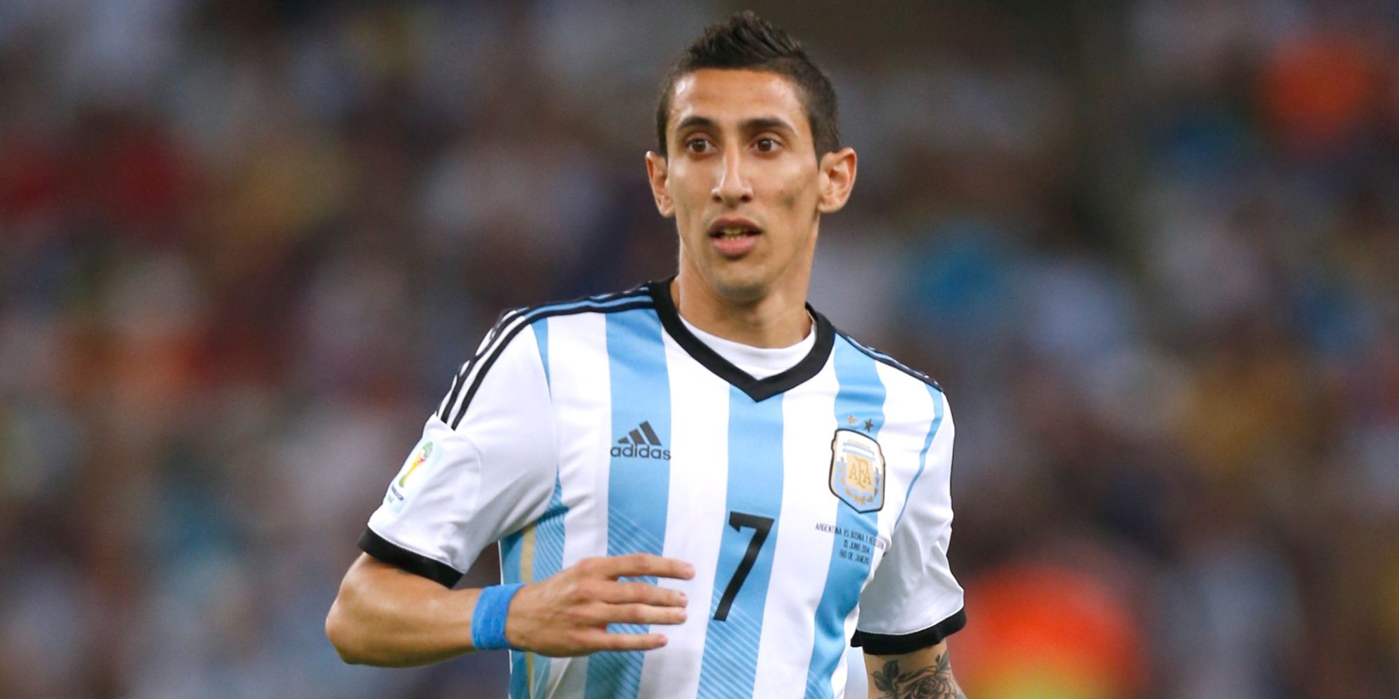 Angel Di Maria in action for Argentina against Bosnia and Herzegovina