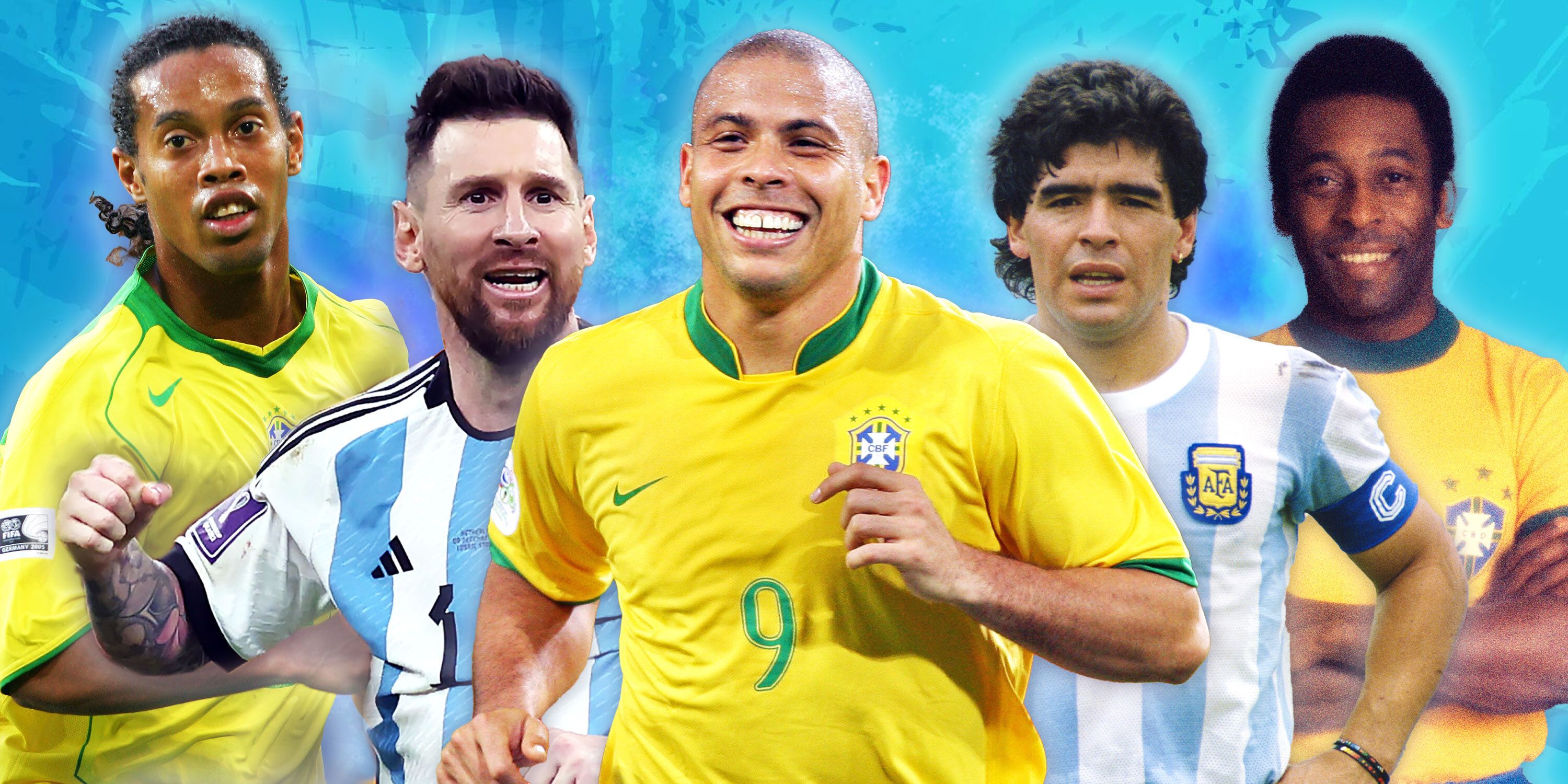 Ronaldo Nazario named the 8 greatest players in football history