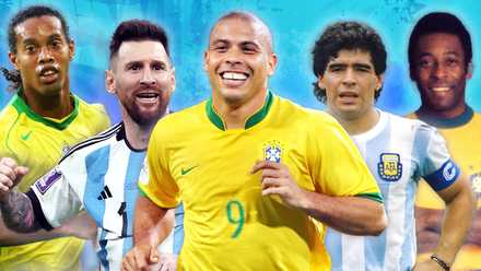Ronaldo Nazario named the 8 greatest players in football history featuring Pele and Lionel Messi