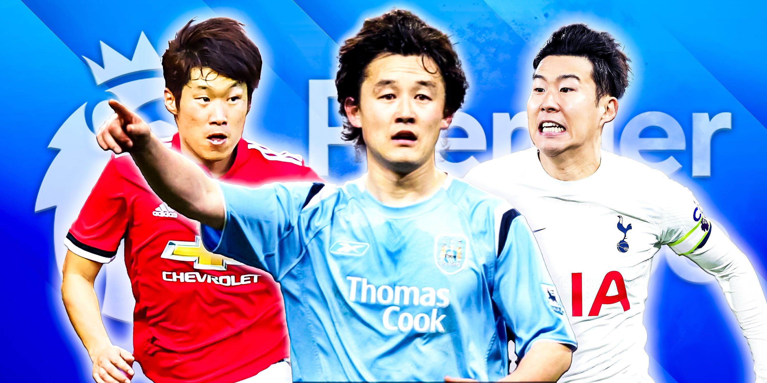Man Utd's Ji-sung Park, Man City's Sun Jihai and Tottenham's Heung min Son.