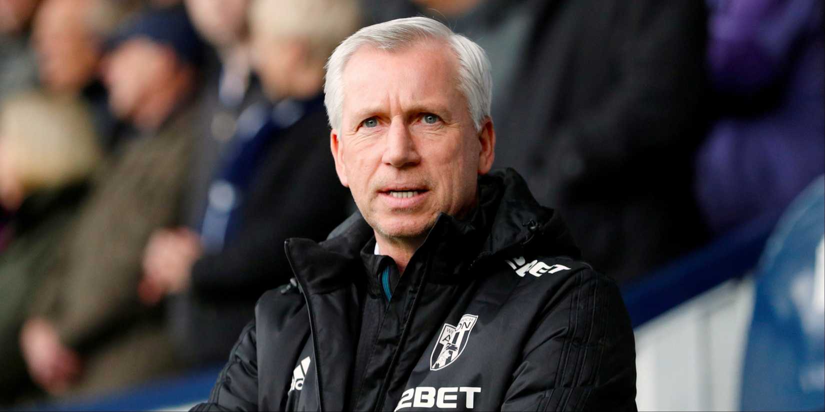West Bromwich Albion manager Alan Pardew watches on