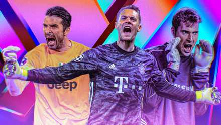 Collage featuring Gianluigi Buffon, Manuel Neuer and Petr Cech.
