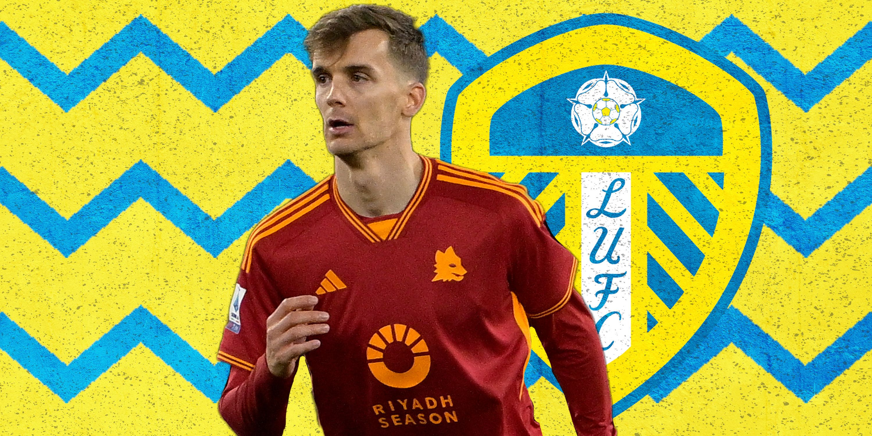 Leeds United star Diego Llorente playing for AS Roma