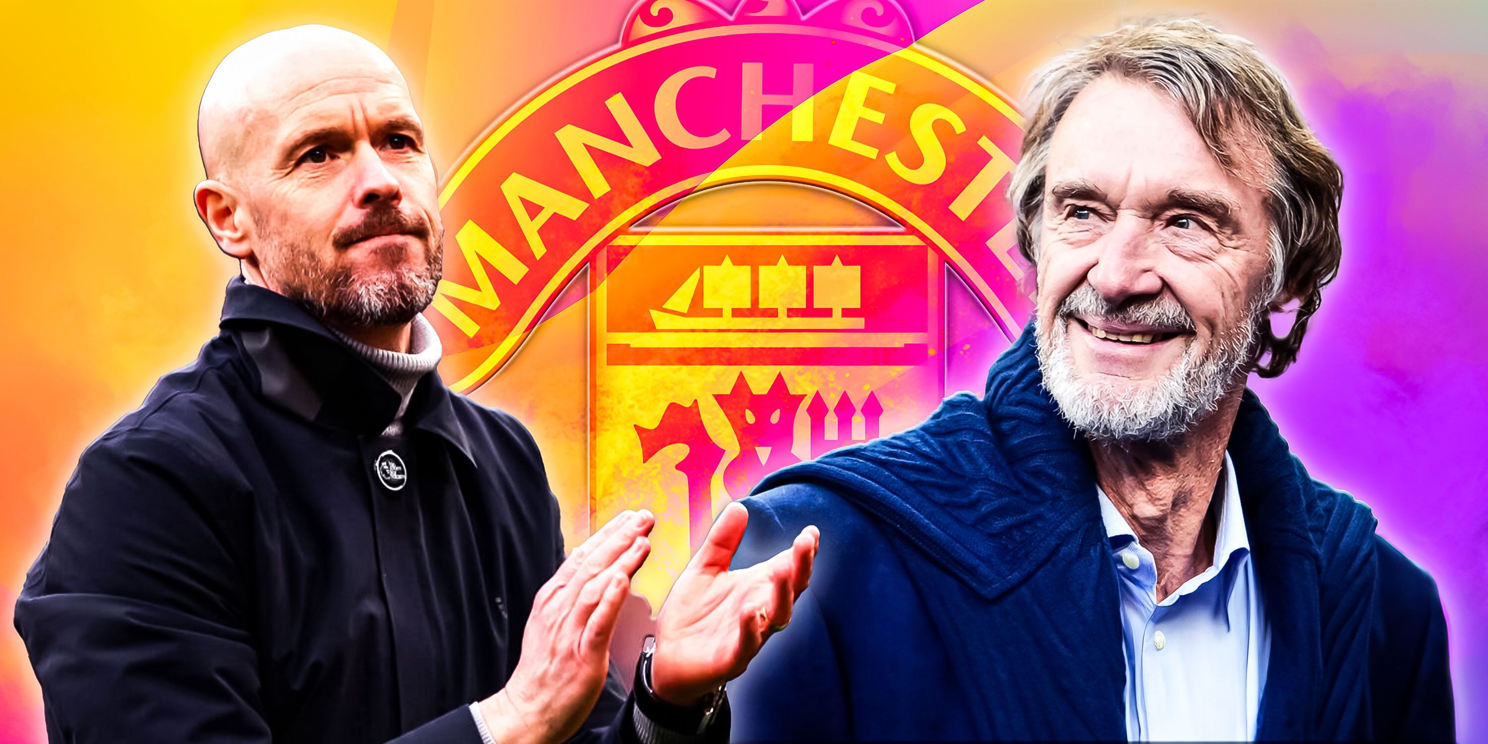 Manchester United manager Erik ten Hag and co-owner Sir Jim Ratcliffe