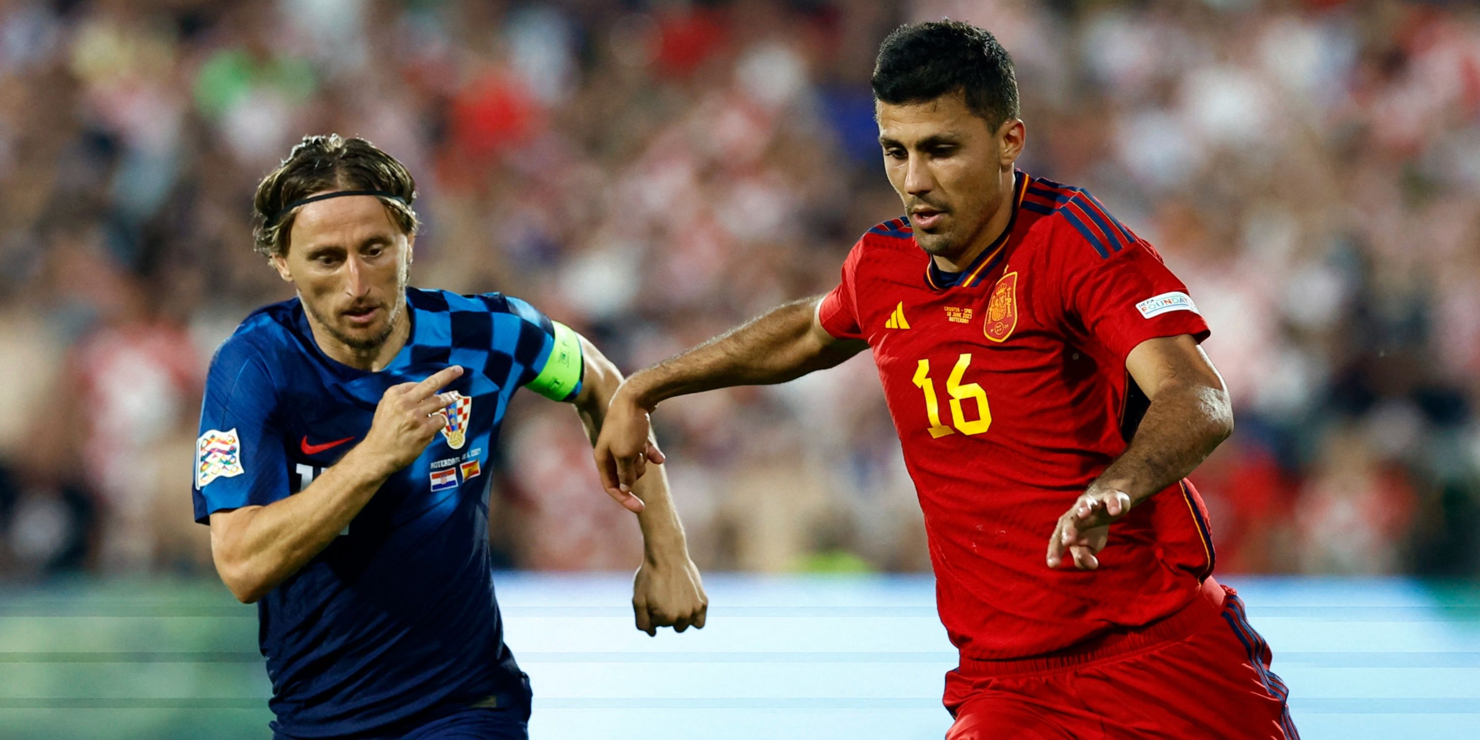 Rodri in action for Spain