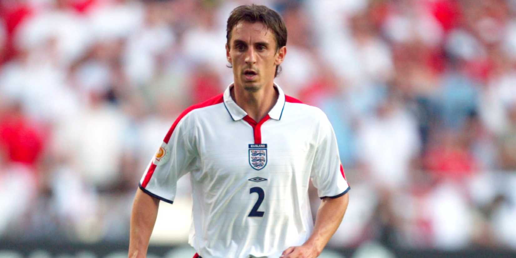 Gary Neville in action for England