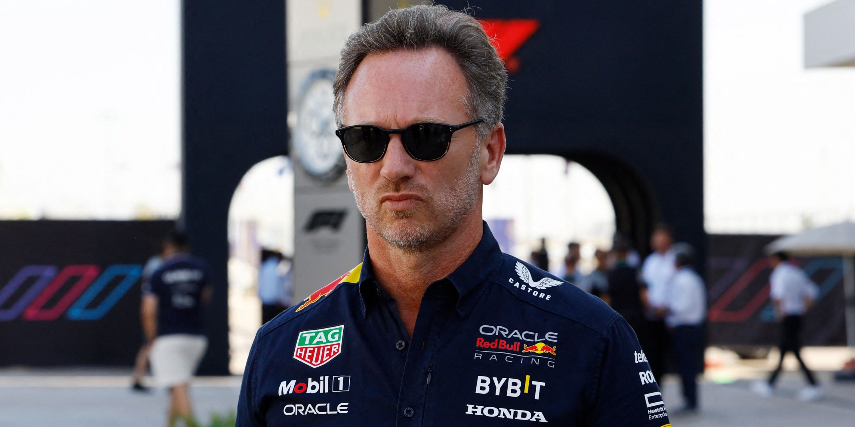 Red Bull's Christian Horner at the Grand Prix