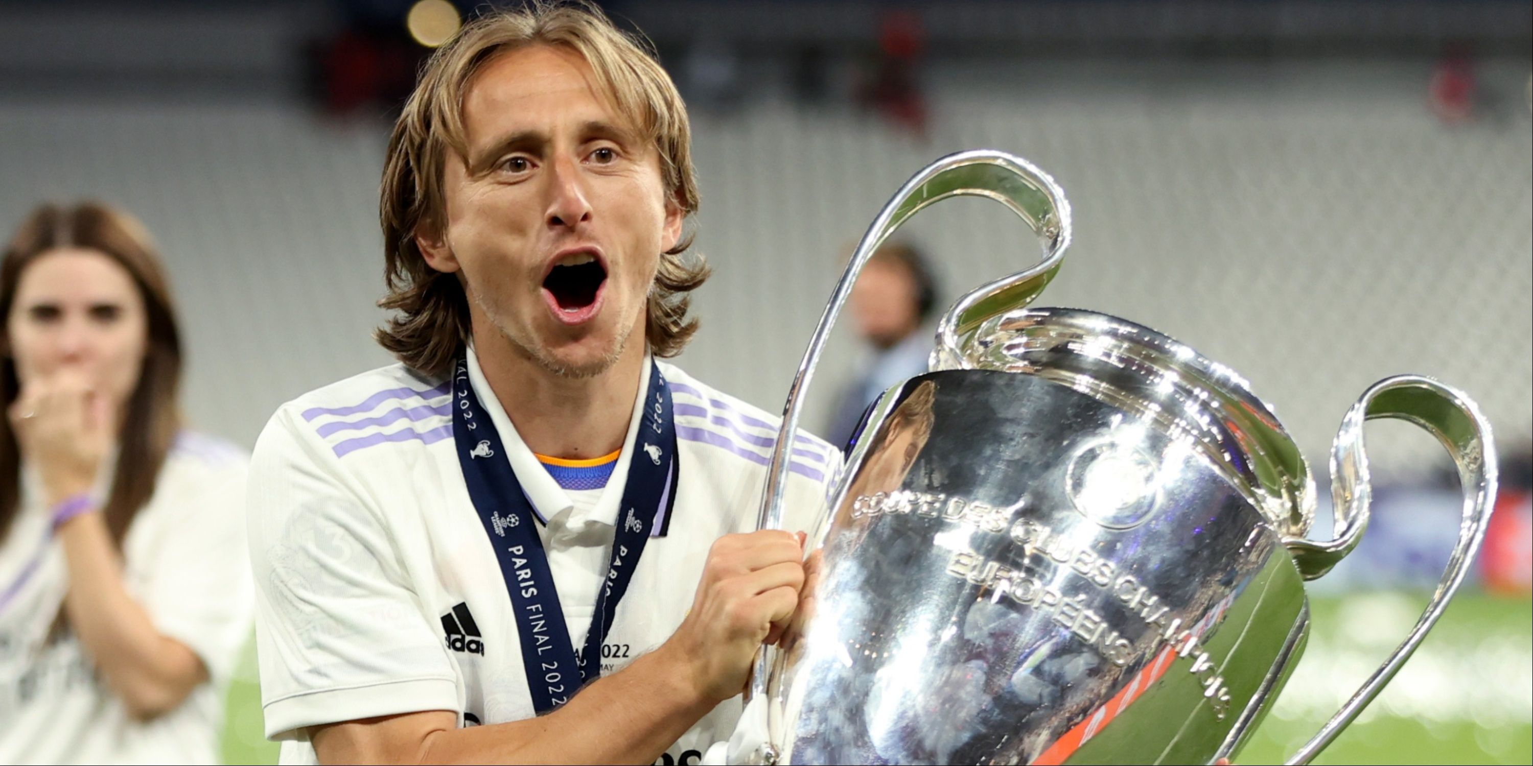 Luka Modric with the Champions League trophy