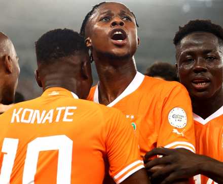 Ivory Coast celebrating their AFCON 2023 win