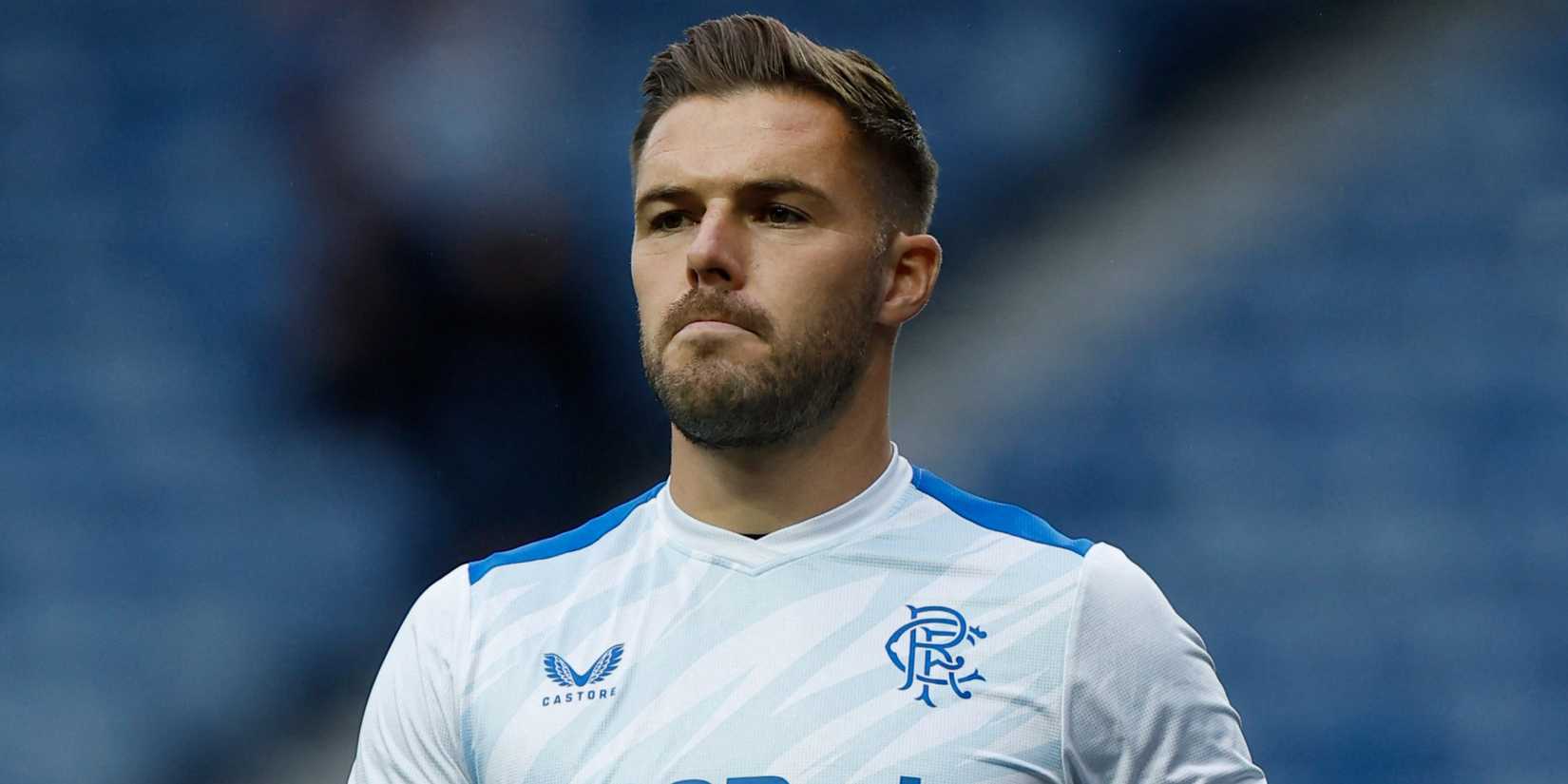Rangers goalkeeper Jack Butland during a pre-match warm-up