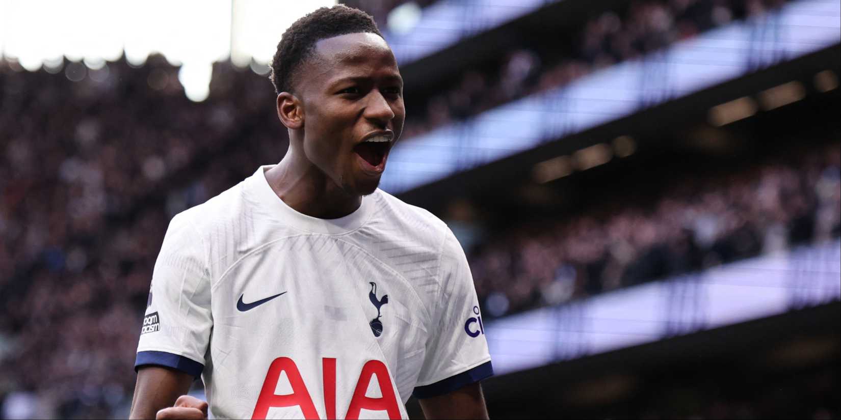 Tottenham's Pape Matar Sarr celebrates