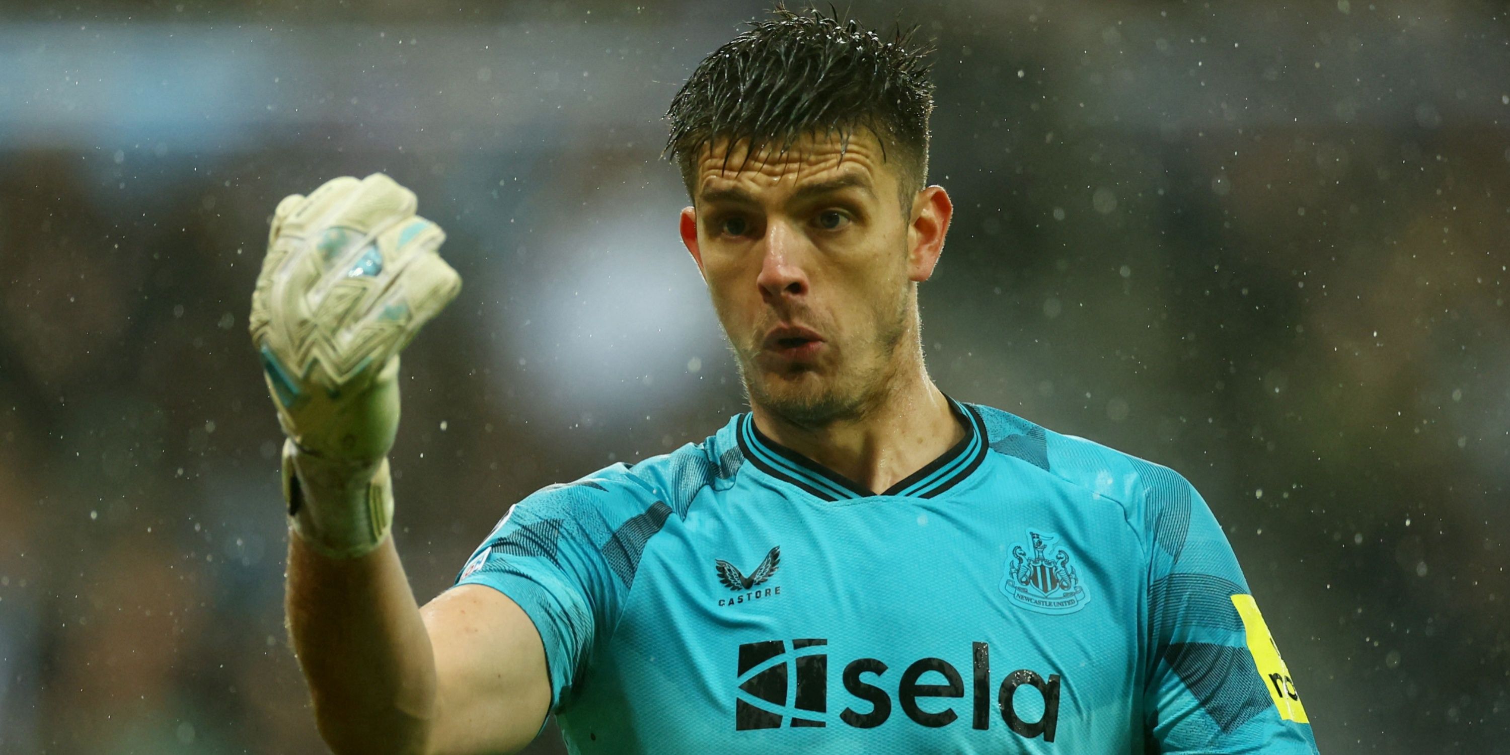 Nick Pope playing for Newcastle United