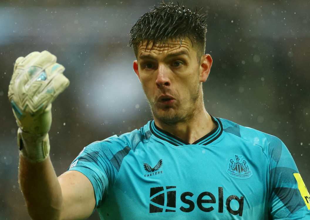 Nick Pope playing for Newcastle United