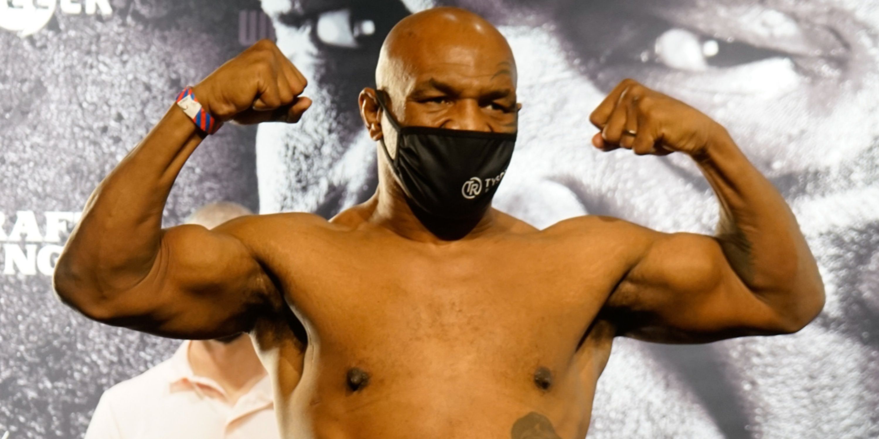 Mike Tyson during a weigh-in