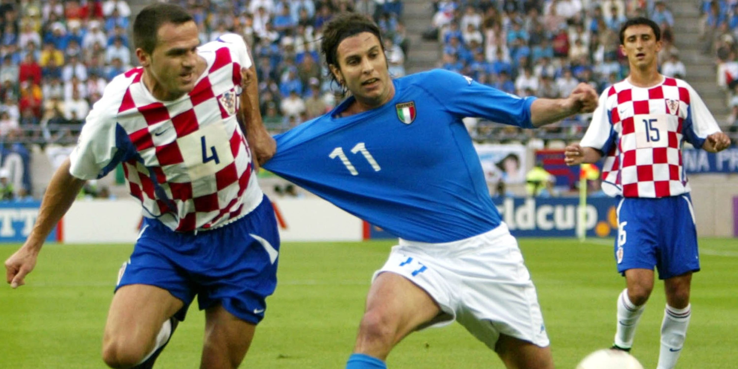 Cristiano Doni in action for Italy