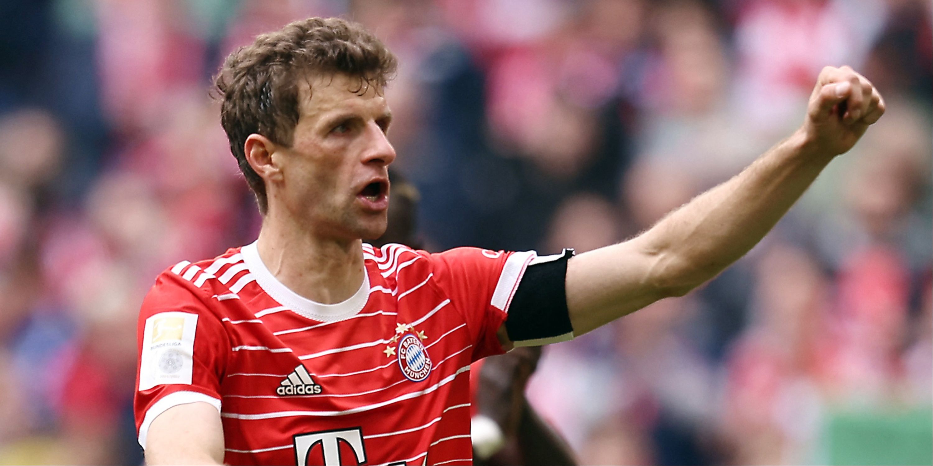 Thomas Muller celebrates