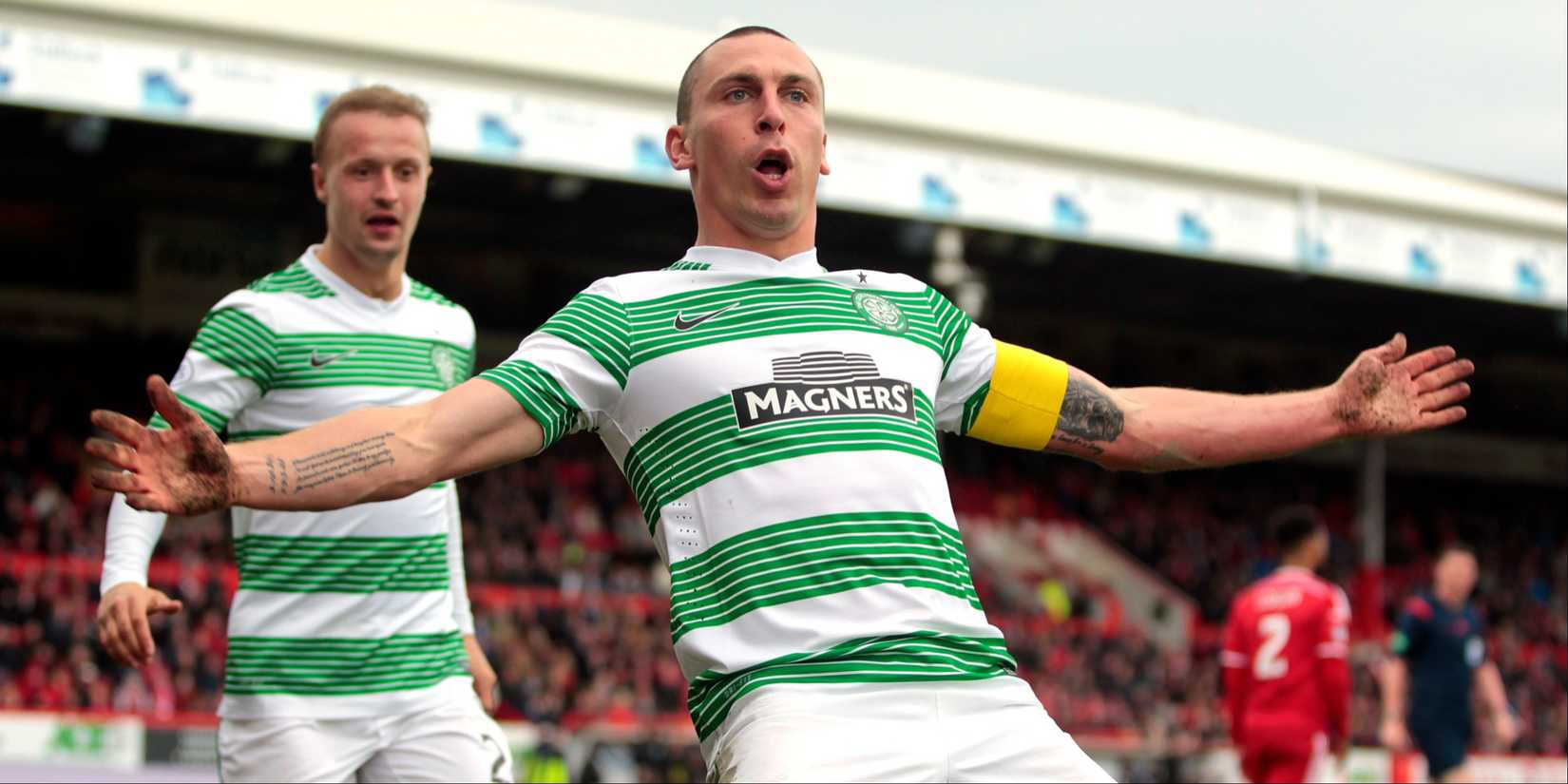 Scott Brown of Celtic celebrating