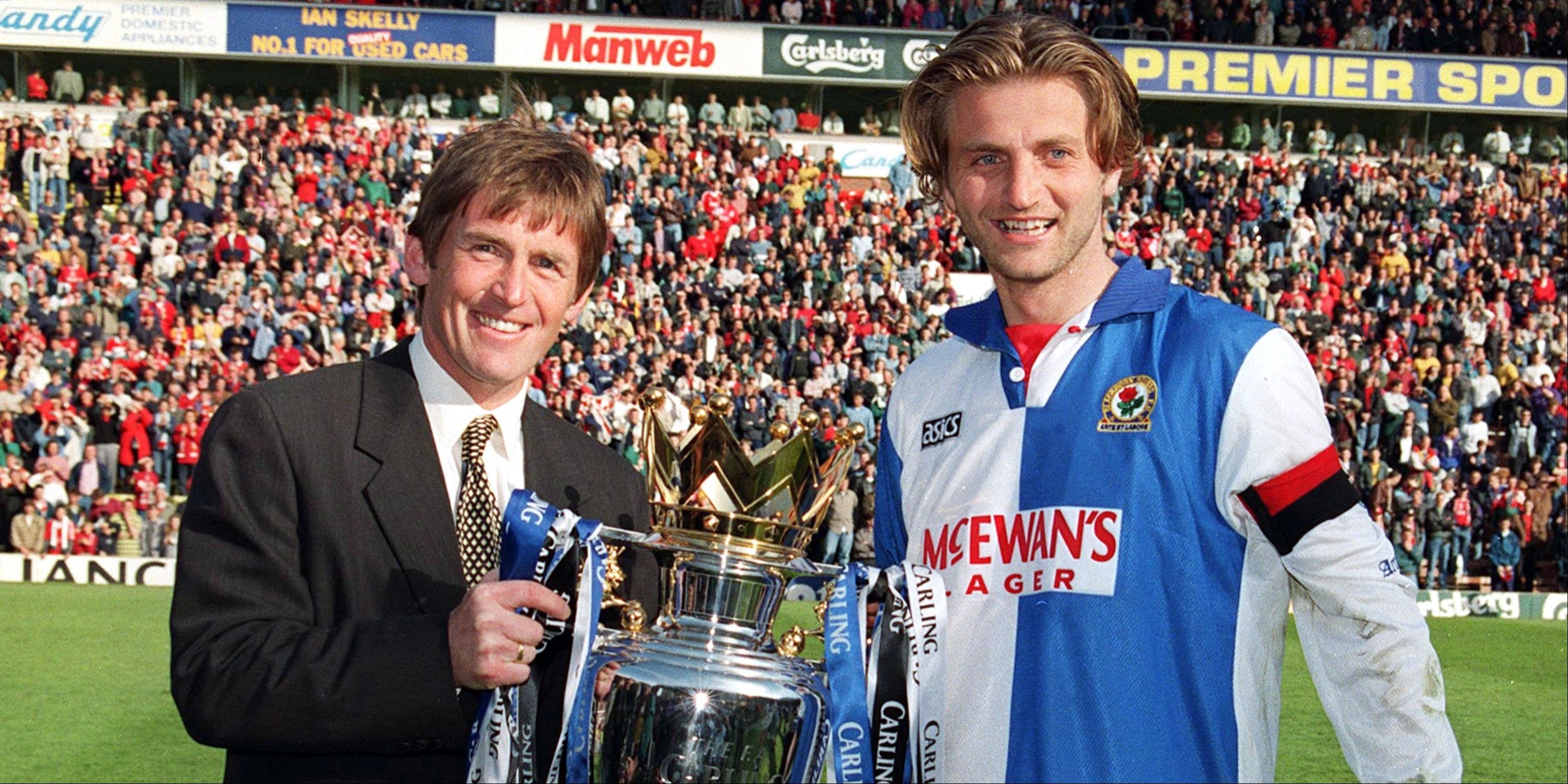 Kenny Dalglish and Tim Sherwood with the Premier League trophy