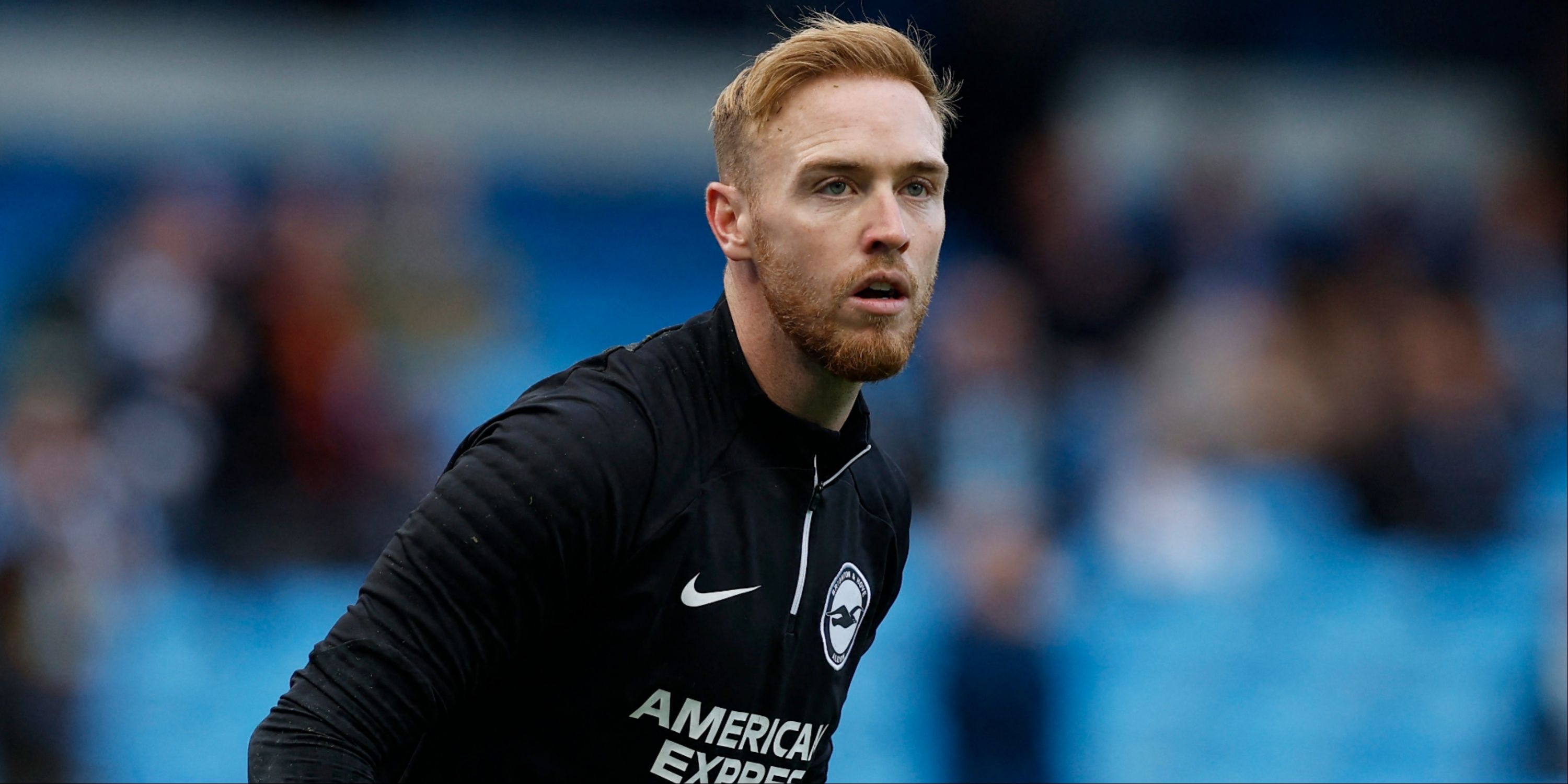 Jason Steele of Brighton warming up