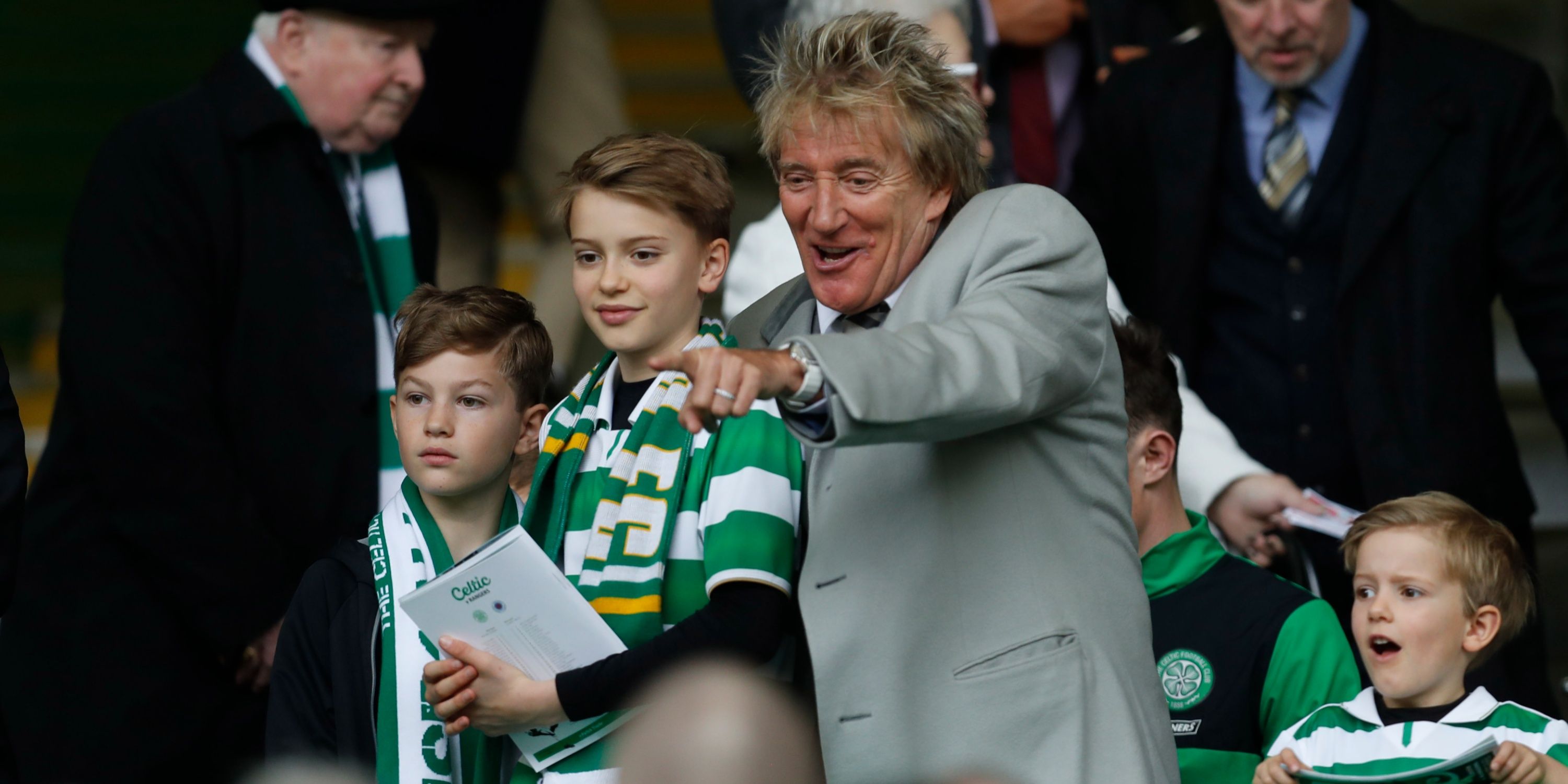 Rod Stewart in the stands